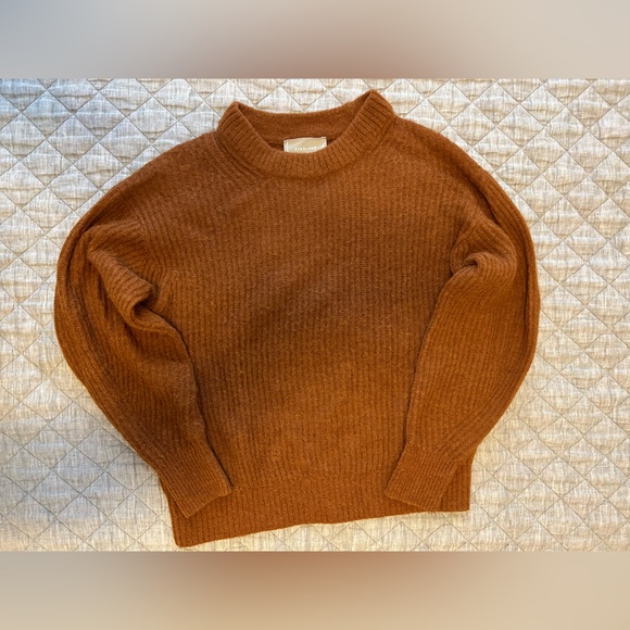 Everlane Women's Crew Neck Sweater in Brown - Picture 2 of 8